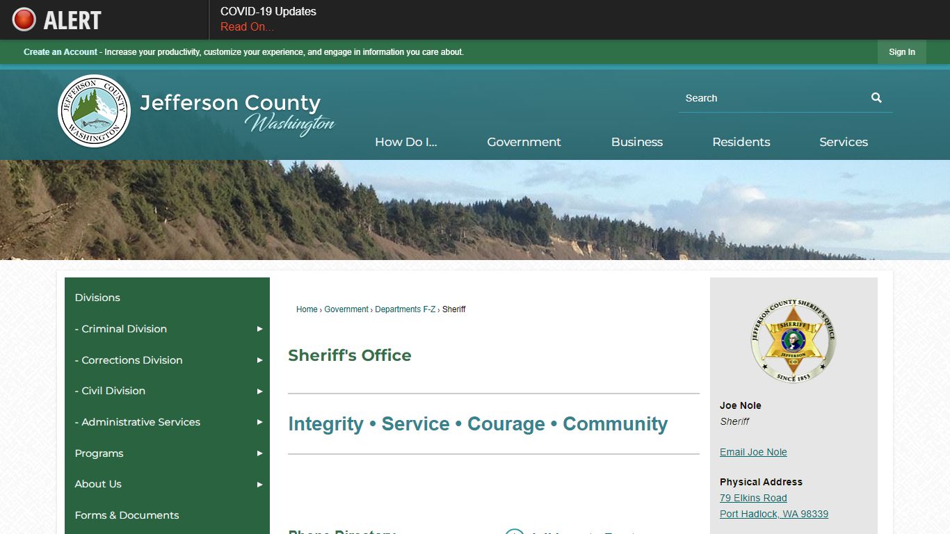 Sheriff's Office | Jefferson County, WA
